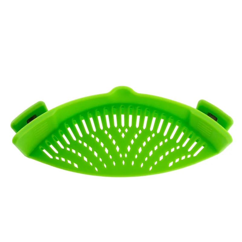 Universal Silicone Clip-on Pan Pot Strainer Anti-spill Pasta Pot