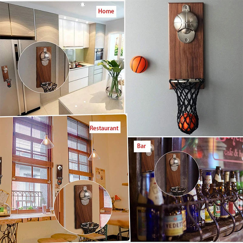 Magnetic Basketball Bottle Opener
