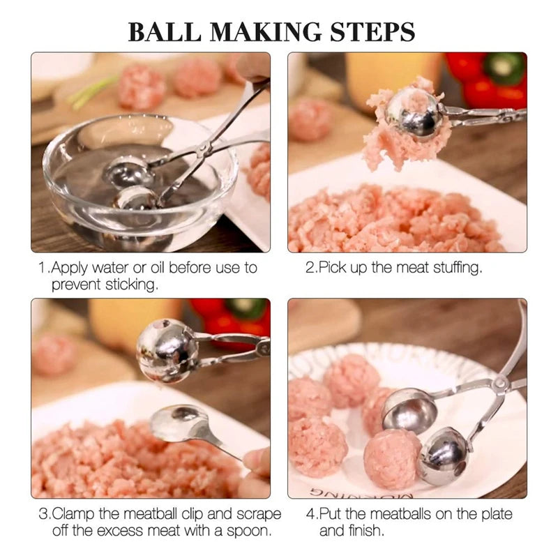 Meat Baller Stainless Steel Stuffed Meat Ball Maker