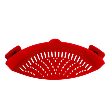 Universal Silicone Clip-on Pan Pot Strainer Anti-spill Pasta Pot
