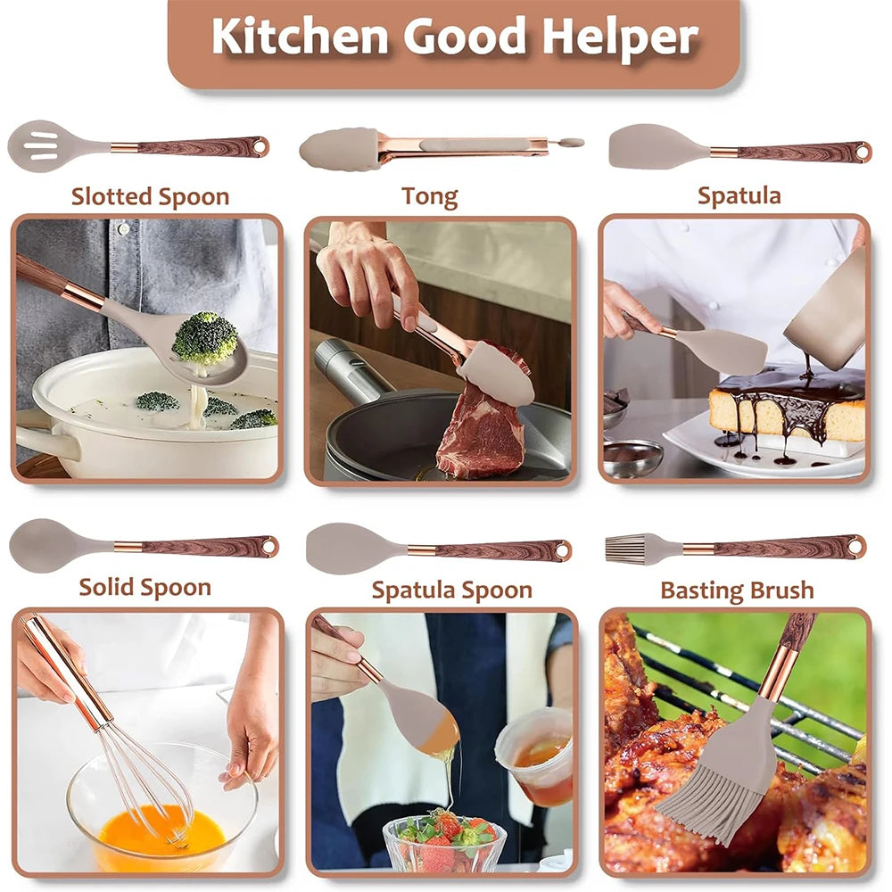 Silicone Kitchen Utensil Set 10 Pcs