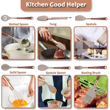 Silicone Kitchen Utensil Set 10 Pcs