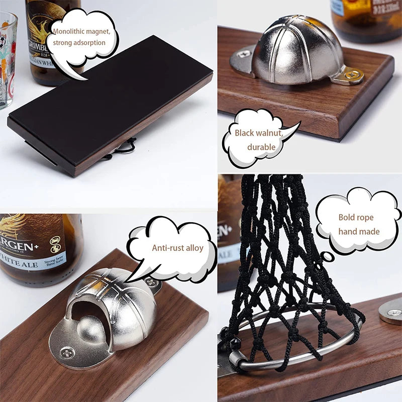 Magnetic Basketball Bottle Opener