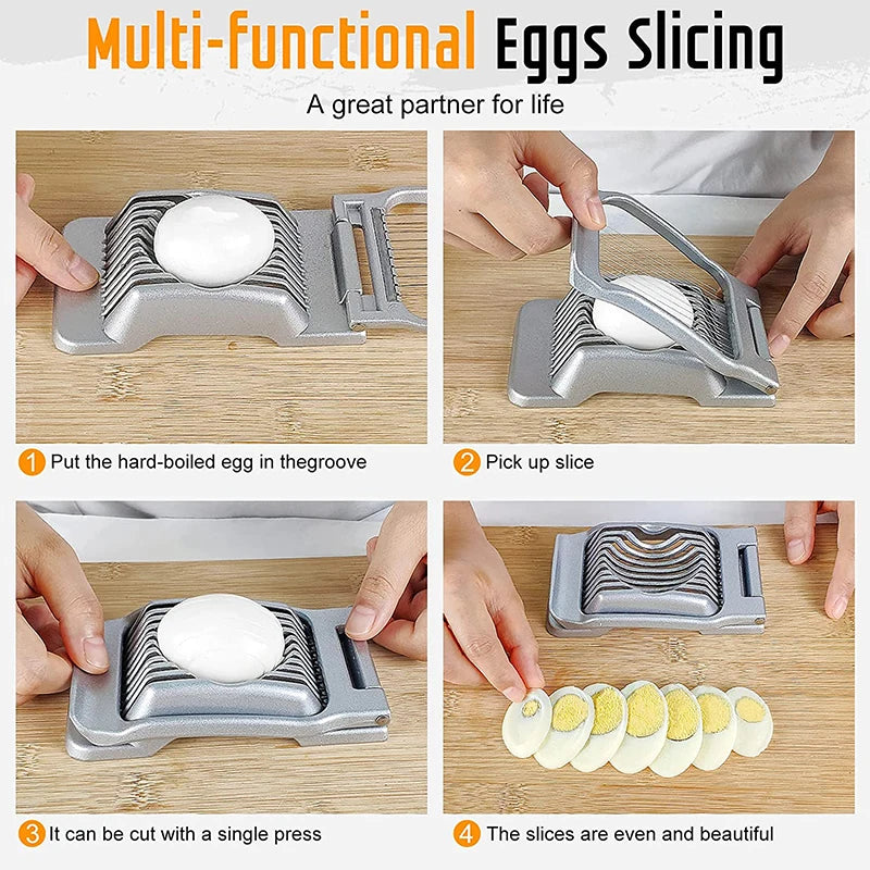 Egg Slicer for Hard Boiled Eggs Stainless Steel Wire Egg Slicer