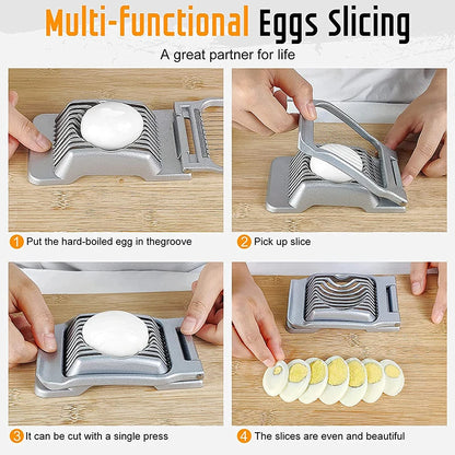Egg Slicer for Hard Boiled Eggs Stainless Steel Wire Egg Slicer