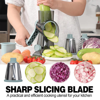 3 in 1 Rotary Cheese Grater Versatile Manual Vegetable Slicer