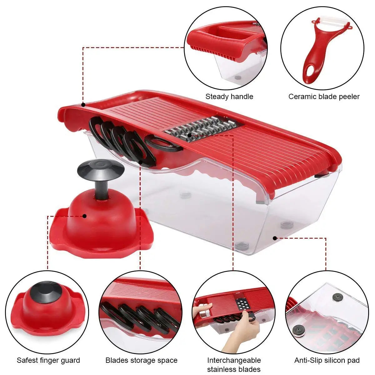 6 in 1 Mandoline Slicer Multifunctional Food Chopper