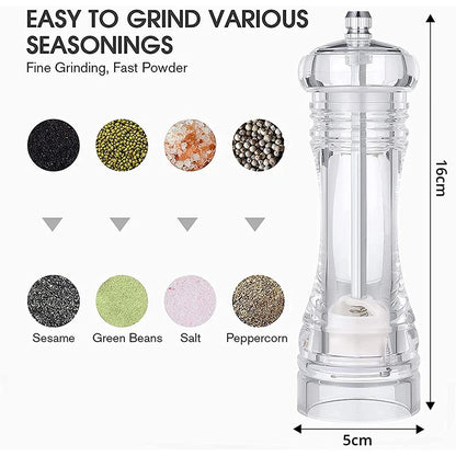 Clear Arcylic Salt Pepper Grinder Mill