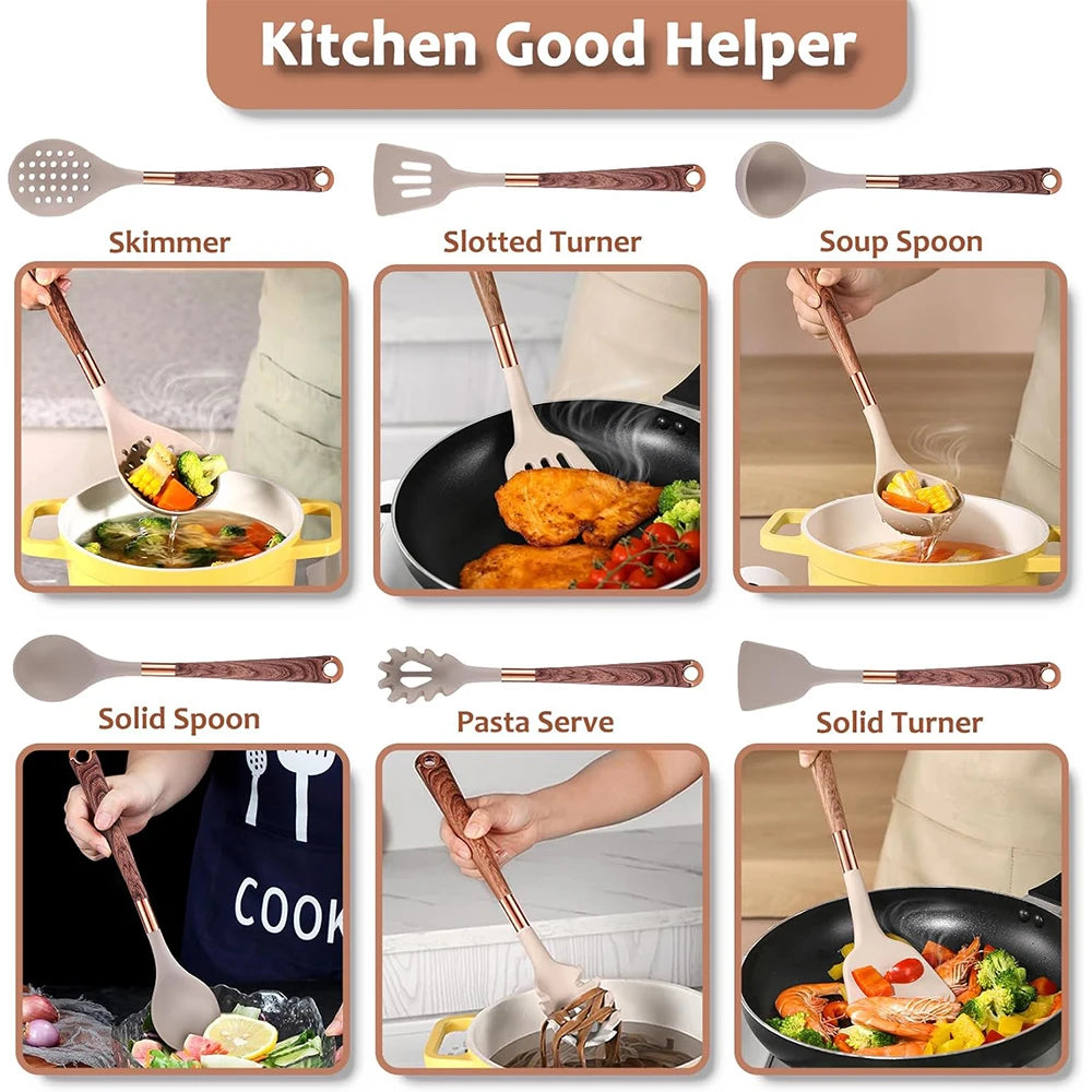 Silicone Kitchen Utensil Set 10 Pcs