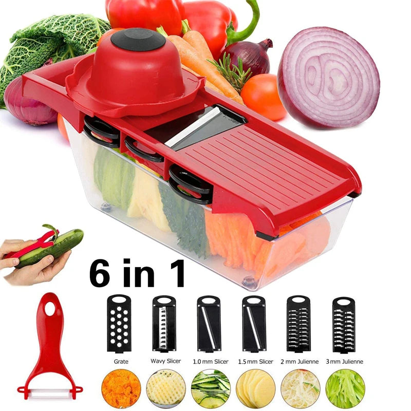 6 in 1 Mandoline Slicer Multifunctional Food Chopper