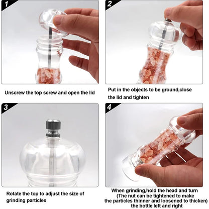 Clear Arcylic Salt Pepper Grinder Mill
