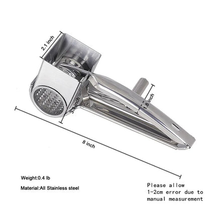 3 Drums Set Rotary Cheese Grater Stainless Steel Cheese Slicer