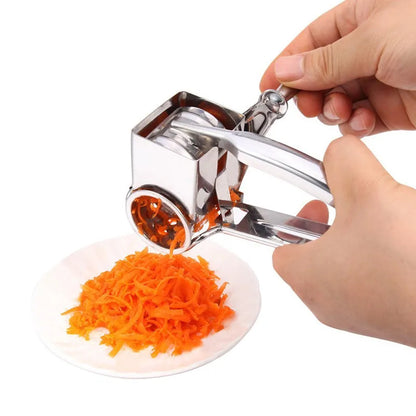 3 Drums Set Rotary Cheese Grater Stainless Steel Cheese Slicer